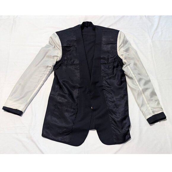 Ravazzolo Navy Blazer - 42L, 100% virgin wool, 2 button, Made in Italy - Picture 3 of 7